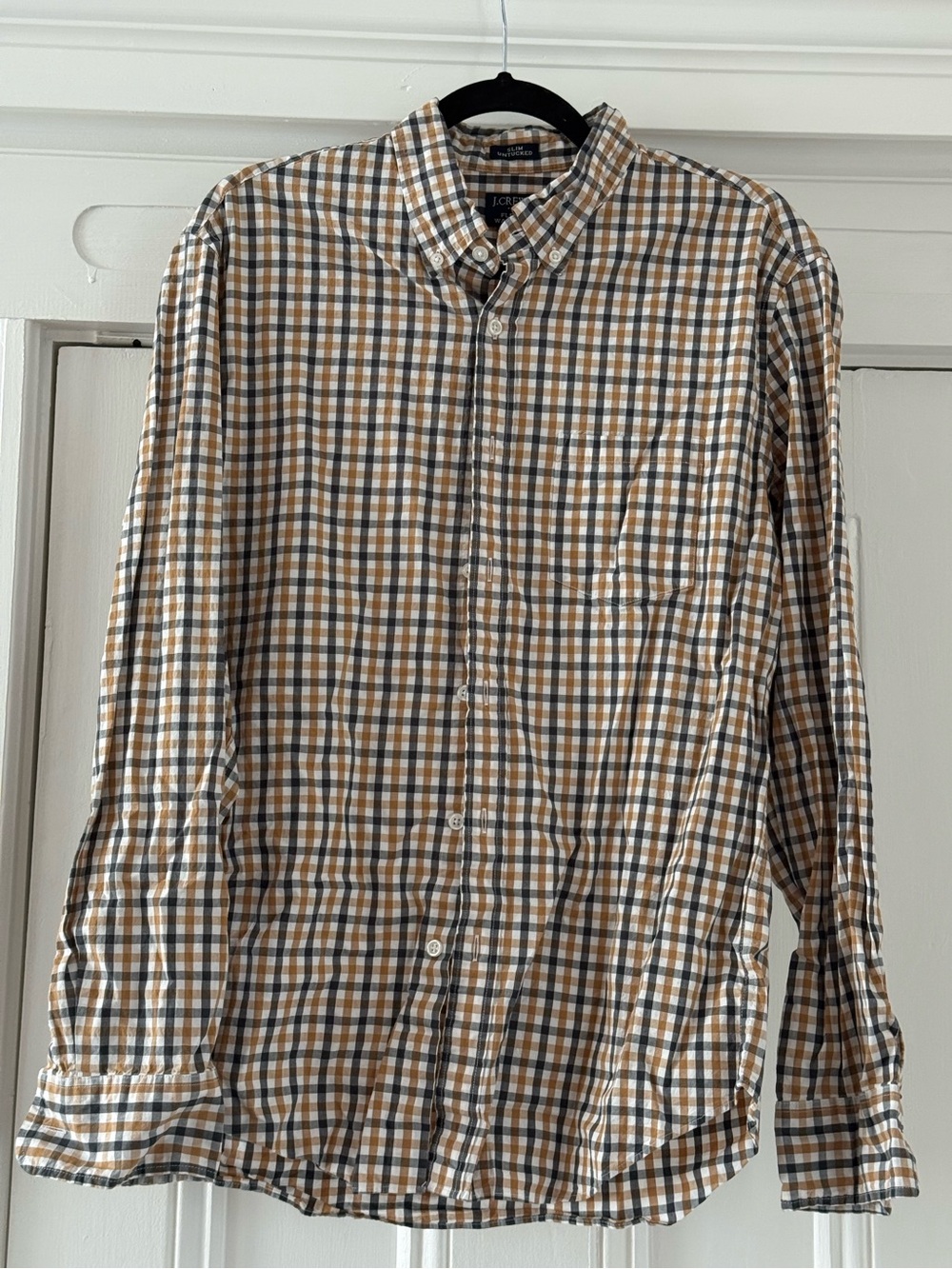 J. Crew Slim Fit Men’s Checkered Button Down Size L